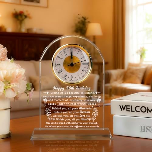 70th Birthday Gifts for Women, 70 Year Old Birthday Decorations Clock Gifts for Her, Meaningful Turining 70 Bday Gifts Idea for Women, Men, Friends, Mom, Dad, Sister - Image 6