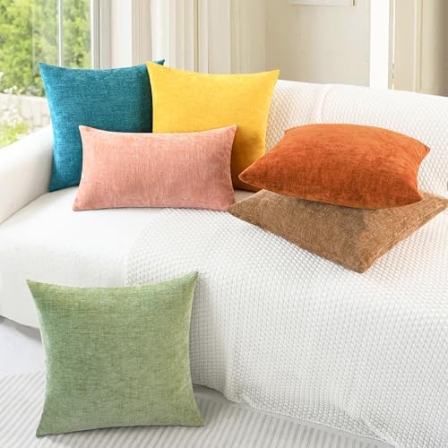 CaliTime Fall Decorative Throw Pillow Covers 22 X 22 Inches Burnt Orange - Image 4