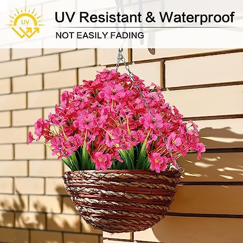 AGIRL Artificial Flowers Outdoor UV Resistant Fake Plant Garden Patio Decor - Image 4