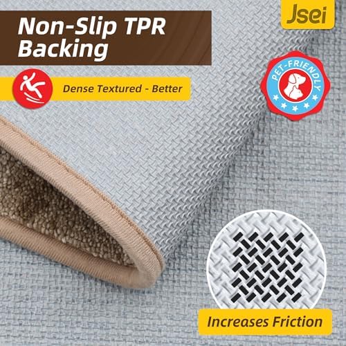 JSEI Dirt Trapper Door Mat 24"x36", Non-Slip Doormat, Beige - Image 5