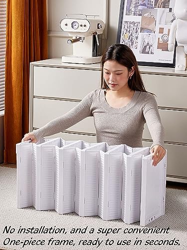 Plastic Shoe Organizer - Stackable and Foldable 6-Tier Shoe Boxes for Closet, Clear and Space-Saving Sneaker Containers, No Assembly Required - Image 2