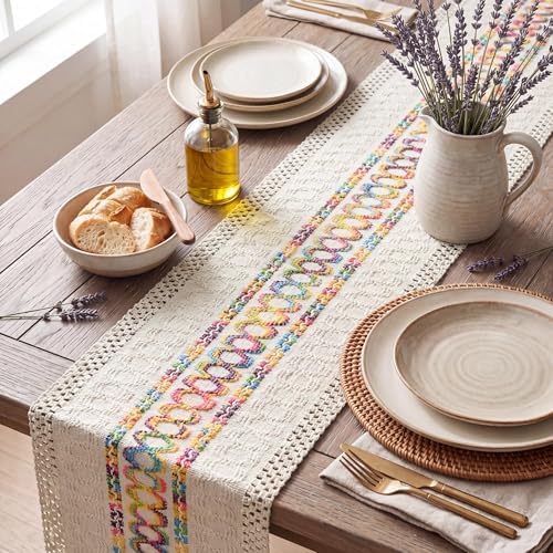 Artoid Mode Colorful Farmhouse Rustic Table Runner 12x36 Inch - Image 3