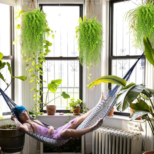 SJL Artificial Hanging Greenery Fake Eucalyptus Ivy Faux Trailing Plant - Image 6