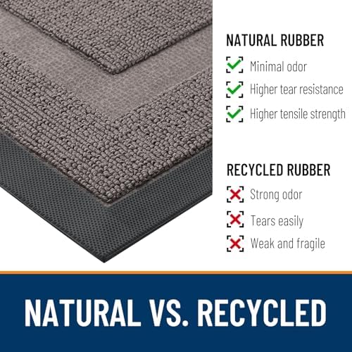 OLANLY Front Door Mat Outside 47x23, All-Season Heavy-Duty Rubber Doormat - Image 3