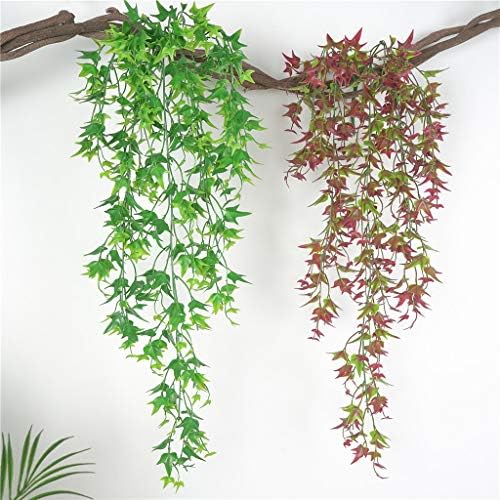 Artificial Hanging Vines, Fake Vine Plastic Plants Sweet Potato Leaves Ivy UV Resistant Greenery Décor Faux Flowers for Indoor Outdoor Garden Door Wall Wedding Party Table Decoration Green 4 Pack - Image 6