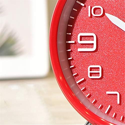 TXY Classical Twin Bell Alarm Clock for Bedroom with Stereoscopic Dial, Frosted Shell, Backlight, Extra Loud Machinical Ringtone, Battery Operated Loud Alarm Clock for Home Office (Red) - Image 2