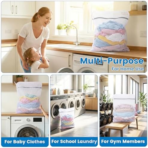 Dntorx 2 Pack XX-Large Mesh Laundry Bags for Delicates, 24 x 32 Inches - Image 4