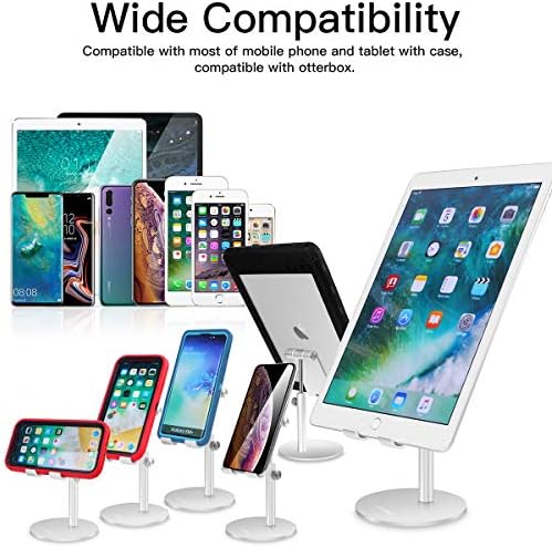 AICase Telescopic Adjustable iPad Holder,Universal Multi Angle Aluminum Stand Compatible with iPhone Smart Cell Phone/Tablet/iPad(4-13 inch), Silver - Image 2