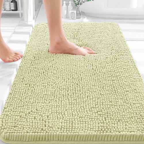 OLANLY Bathroom Rugs 35x24, Extra Soft Absorbent Chenille Bath Rugs by OLANLY