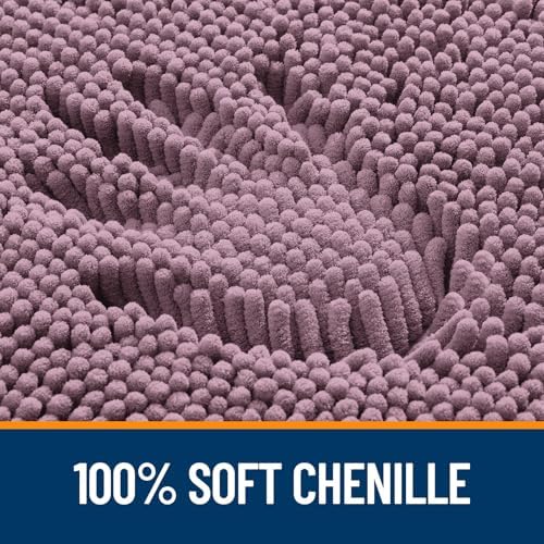 OLANLY Toilet Rugs U-Shaped 24x20, Soft Absorbent Chenille Contour Rugs - Image 3