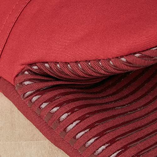 KitchenAid Beacon Two-Tone Non-Slip Oven Mitt Set, Passion Red/Bordeaux, 5.75"x13", 2 Piece - Image 3