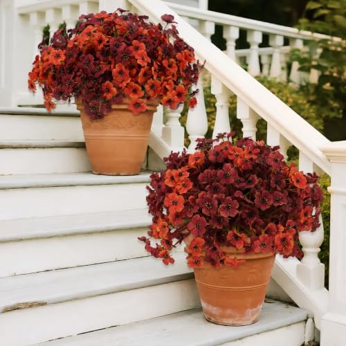 Geegoods Artificial Mum Flowers for Outdoors, 32 Bundles UV Resistant - Image 5