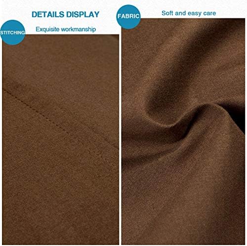 FLXXIE Microfiber Queen Pillow Shams Set of 2, Brown - Image 2