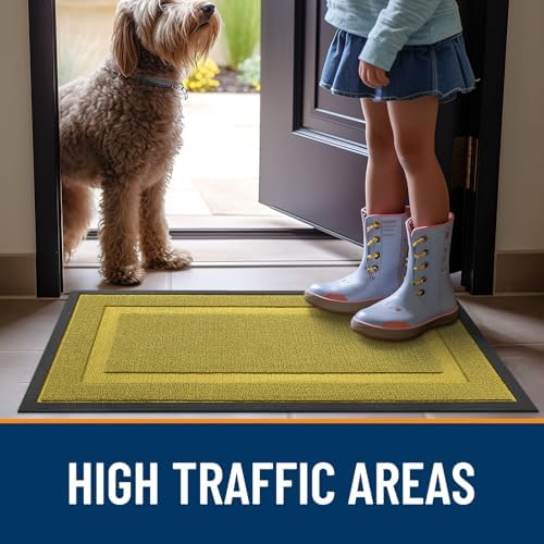 OLANLY Front Door Mat Outside 47x17, All-Season Heavy-Duty Rubber Doormat - Image 6