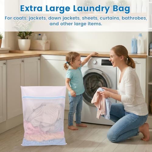 2 Pack XX-Large Mesh Laundry Bags for Delicates, Fine Mesh 24 x 32 Inches - Image 6