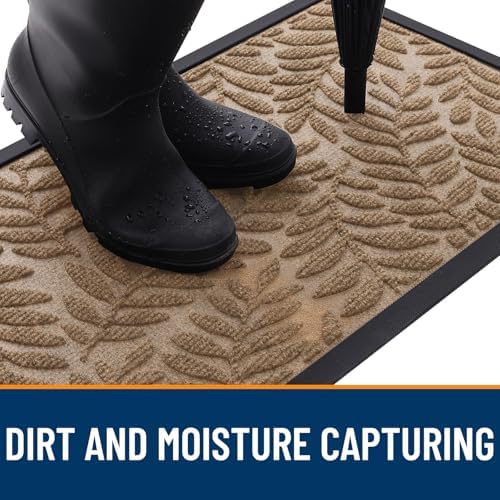 OLANLY Door Mat Indoor Outdoor Entrance 29.5x17, Heavy-Duty Rubber Doormat - Image 5
