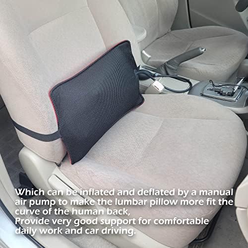 2Pack Inflatable Lumbar Support Pillow for Office Chair and Car Seat, Back Support Cushion with Air Pump for Reducing Lower Back Pain - Image 4