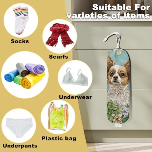 2Pcs Dog Plastic Bag Holder, Wall Mount Grocery Bag Holder - Image 3