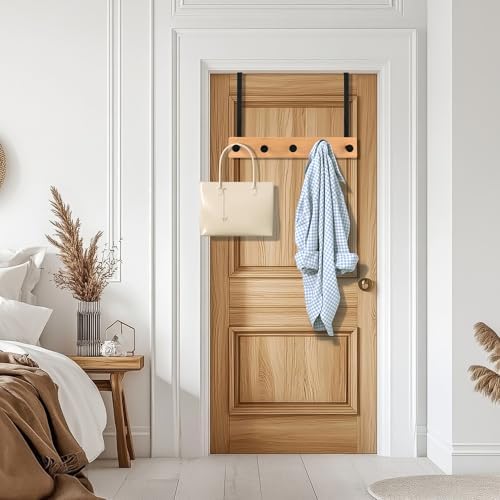 Over The Door Hooks, Door Hanger Hooks for Hanging, Bambooo - Image 5