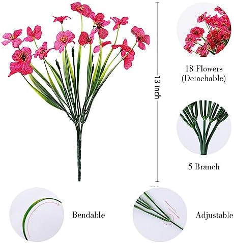 AGIRL Artificial Flowers Outdoor UV Resistant Fake Plant Garden Patio Decor - Image 2