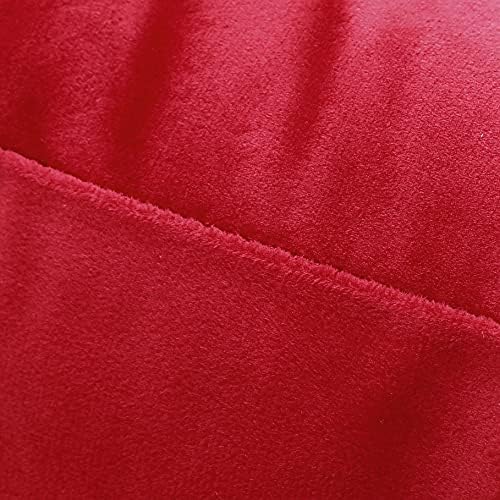 NiNi ALL Red Velvet Throw Pillow Covers 28x28 Pack of 2 Decorative Couch - Image 4