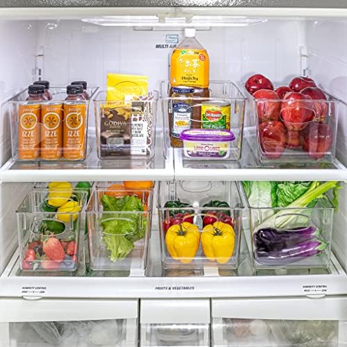 Sorbus Fridge Organizers and Storage, Clear Plastic Bins (Medium, 2 Pack) - Image 3