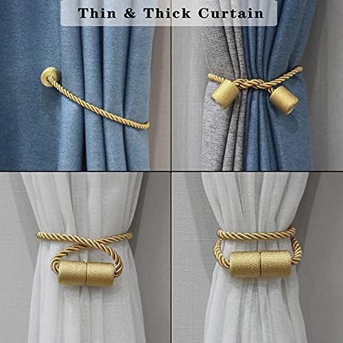 Magnetic Curtain Tiebacks Holdbacks Decorative Tie Backs for Windows Porlau - Image 5
