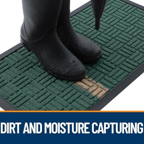 OLANLY Front Door Mat Outside Entrance 47x23, Heavy-Duty Rubber Doormat - Image 2