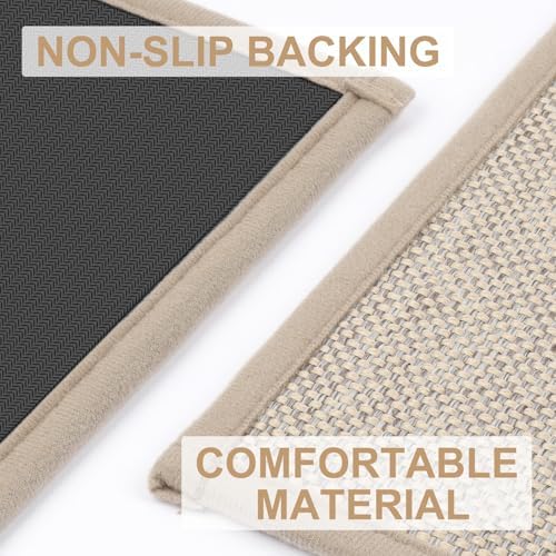 LEKEEPGO Door Mat 24"x47", Non Slip Washable Indoor Door Mat, Khaki - Image 3
