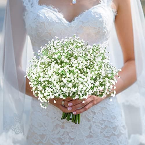 Babys Breath Artificial Flowers Bulk 30 Pcs White Gypsophila Faux Flowers - Image 5