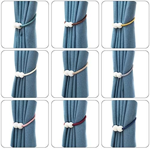 MELALUXE 2 Pack Magnetic Curtain Tiebacks, Decorative Curtain Holdbacks for Window Décor (Gold) - Image 4