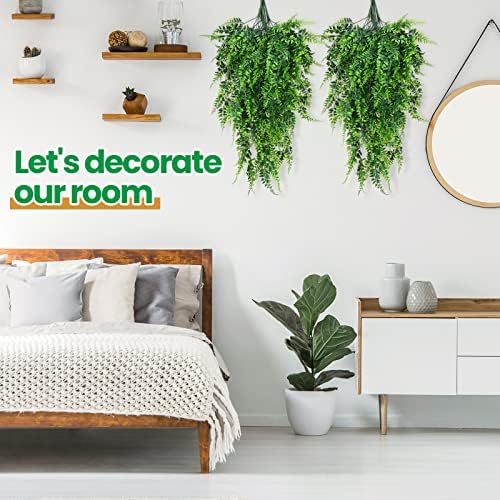 Lyrow 8 Pcs Artificial Hanging Plants Fake Greenery Vines - Image 4