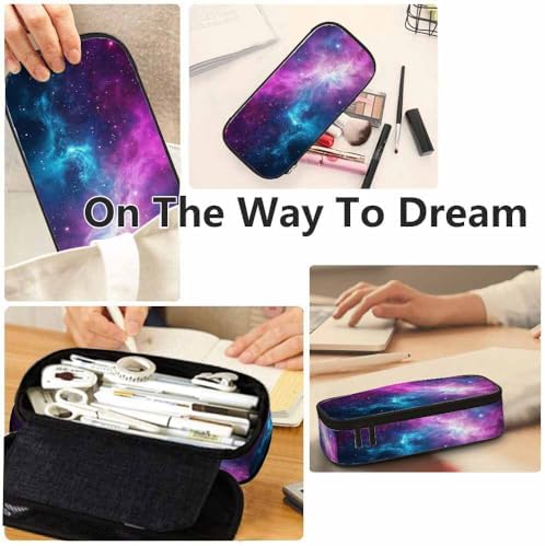 Yekiua Galaxies Space Pen Bag Universe Black Holes Elements Large Pencil Case Big Capacity Pencil Pouch Pencil Holder - Image 5