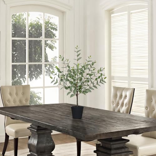 Briful Artificial Eucalyptus Plants Home Decor, Set of 2 Sage Green Eucalyptus Plants, Realistic Small Fake Plants for Farmhouse Indoor Outdoor Office Entryway Table Decor - Image 4