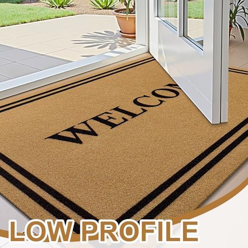 OLANLY Front Door Mat 30x17, Low Profile Doormat (Welcome) - Image 5