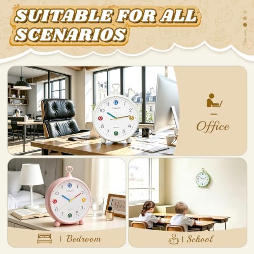 AuraSync Silent Quartz Desk Clock, Beautiful and Convenient Clock - Image 6