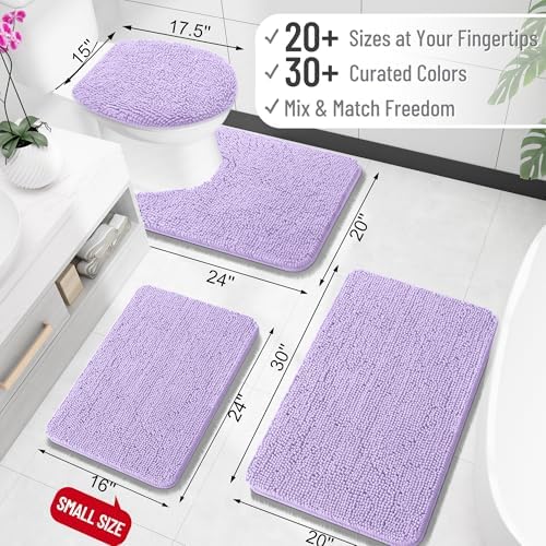 OLANLY Bathroom Rugs 32x20, Extra Soft Absorbent Chenille Bath Rugs - Image 2