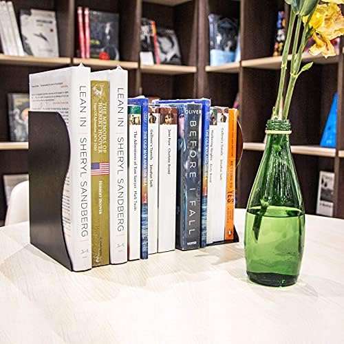 Aobopar Adjustable Book Ends, Metal Bookends for Heavy Books, Desk Book Holder for Shelves, Book Organizer for Desk, Suitable for Office, Home and School Use (Black) - Image 2