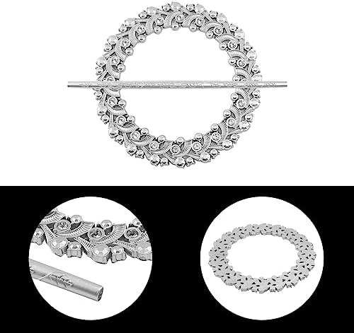 2 Pack Silver Curtain Tiebacks Round Drapery Holdbacks, 20 Crystals - Image 3