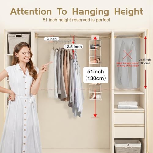 HOUSE DAY 10.5 Inch Closet Space Saving Wardrobe Clothing Magic Hangers Oragnizer Heavy Chrome Hangers, Updated Hook Design Pack of 8 - Image 4
