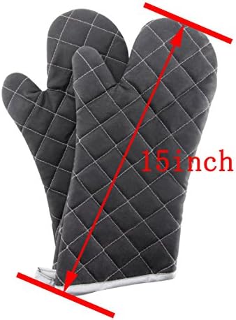 ARCLIBER 15" 482°F Terry Cloth Oven Mitts 100% Cotton Set of 2 - Image 2
