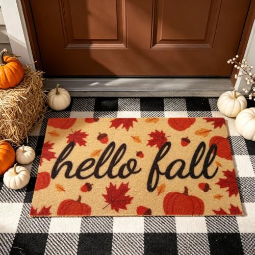 Fall Door Mat, Non Slip Outdoor Front Porch Welcome Mat 17"x30" - Image 6
