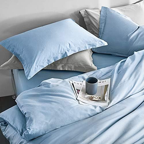 FLXXIE Microfiber King Pillow Shams Set of 2, Blue - Image 6