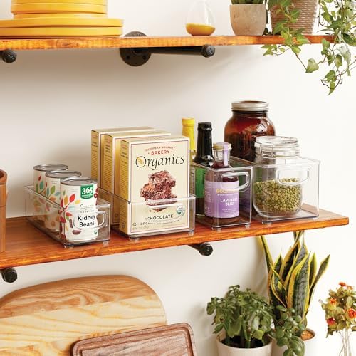 iDesign Stackable Storage Bins, 4 Different Sizes, 4 Pack, Clear - Image 3