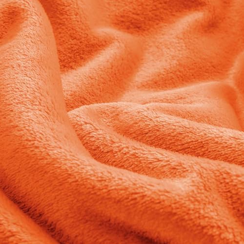 BEDELITE Fleece Blanket Soft Fall Oversized Bed Blanket Orange 120"x120" - Image 6