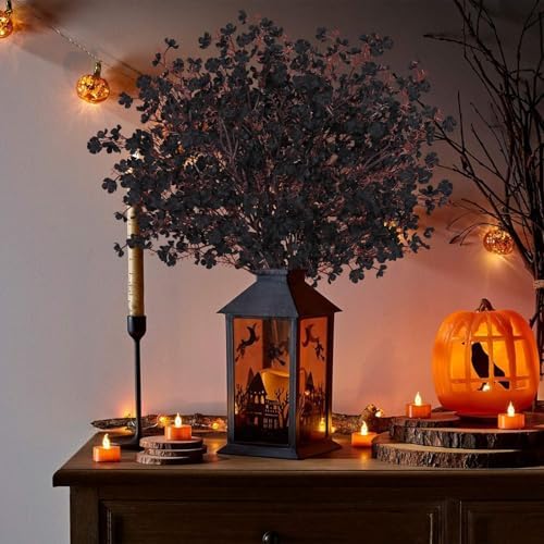 10 Pcs Fall Flowers, Real Touch Babys Breath Artificial Flowers, Black - Image 5