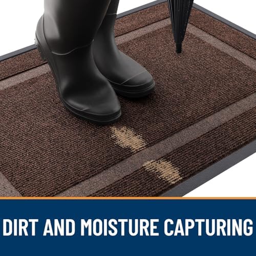 OLANLY Front Door Mat Outside 33x21, All-Season Heavy-Duty Rubber Doormat - Image 5