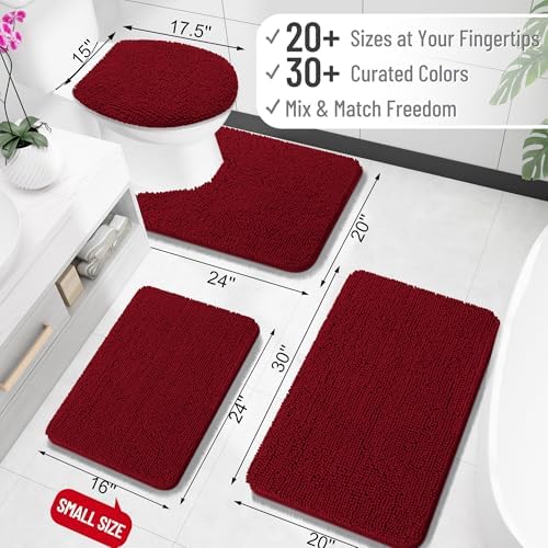 OLANLY Bathroom Rugs 32x20, Extra Soft Absorbent Chenille Bath Rugs - Image 2