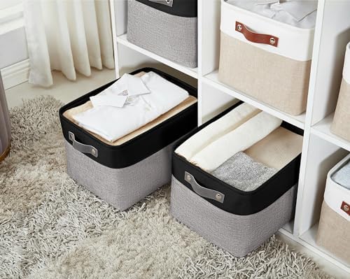 DECOMOMO Storage Bins, Large Fabric Storage Baskets for Shelves 3 Pack - Image 6