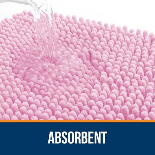 OLANLY Toilet Rugs U-Shaped 24x24, Soft Absorbent Chenille Contour Rugs - Image 4
